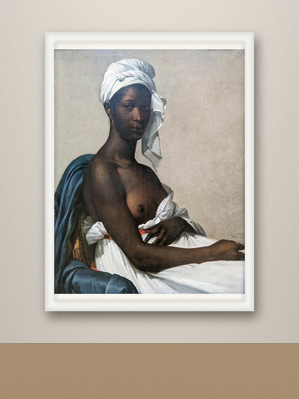 Framed print, white frame mockup