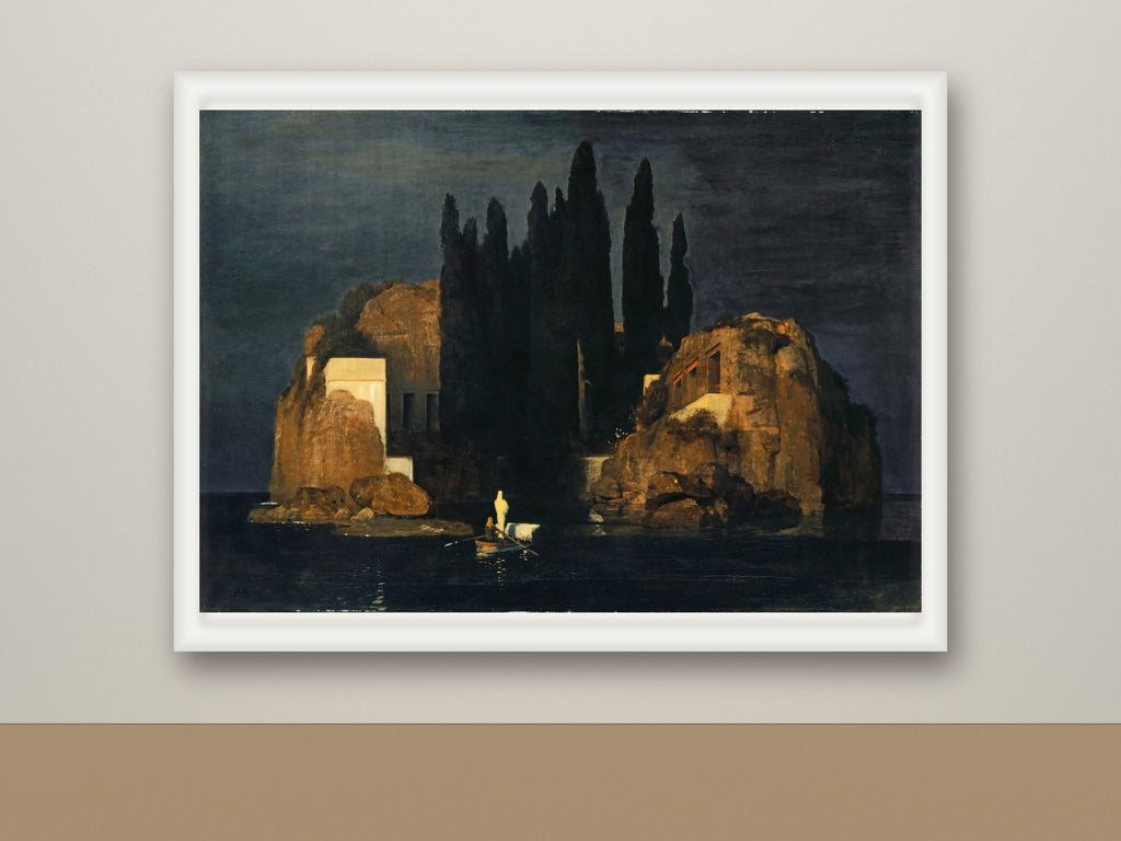 Framed print, white frame mockup, landscape