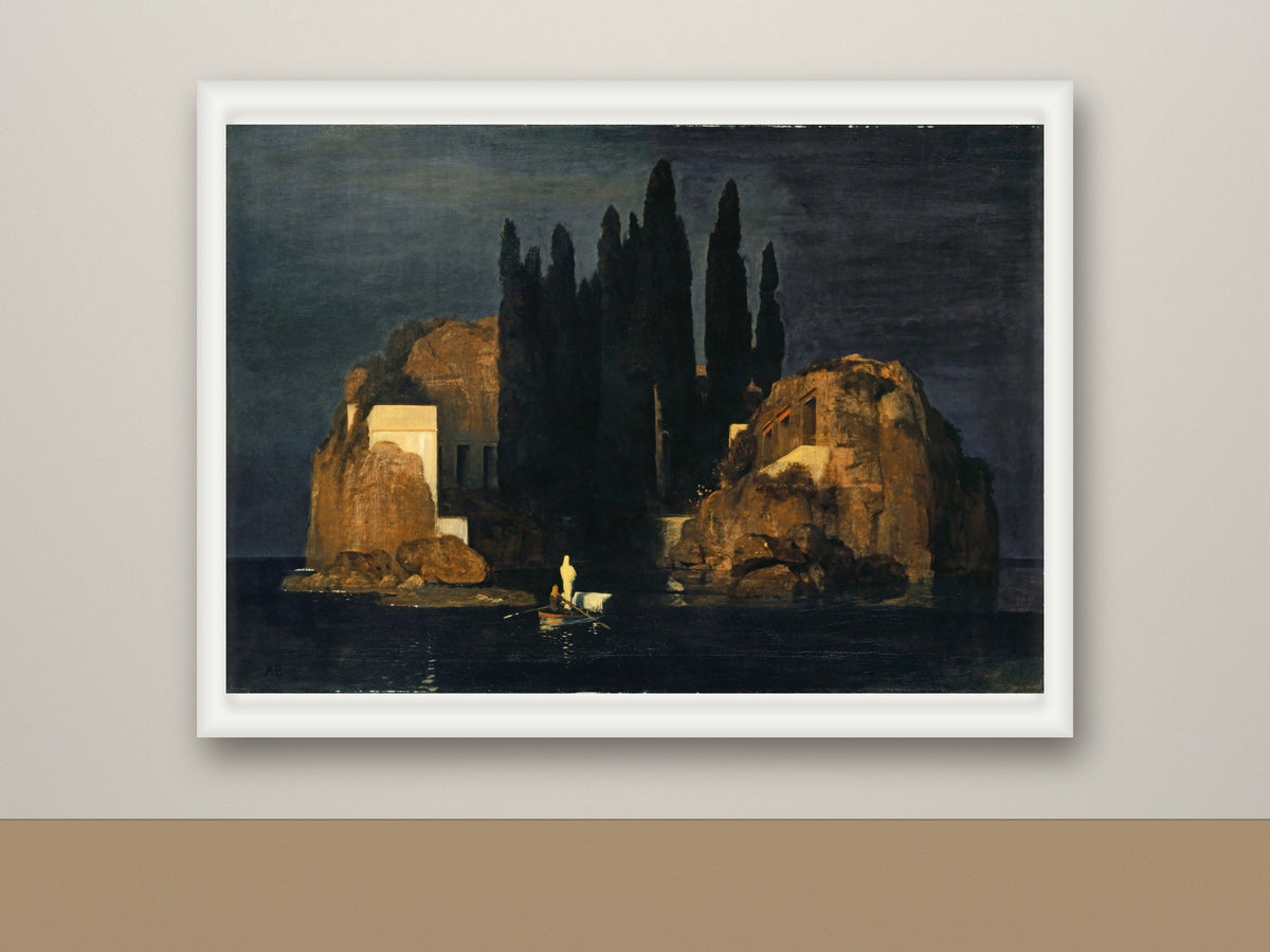 Framed print, white frame mockup, landscape