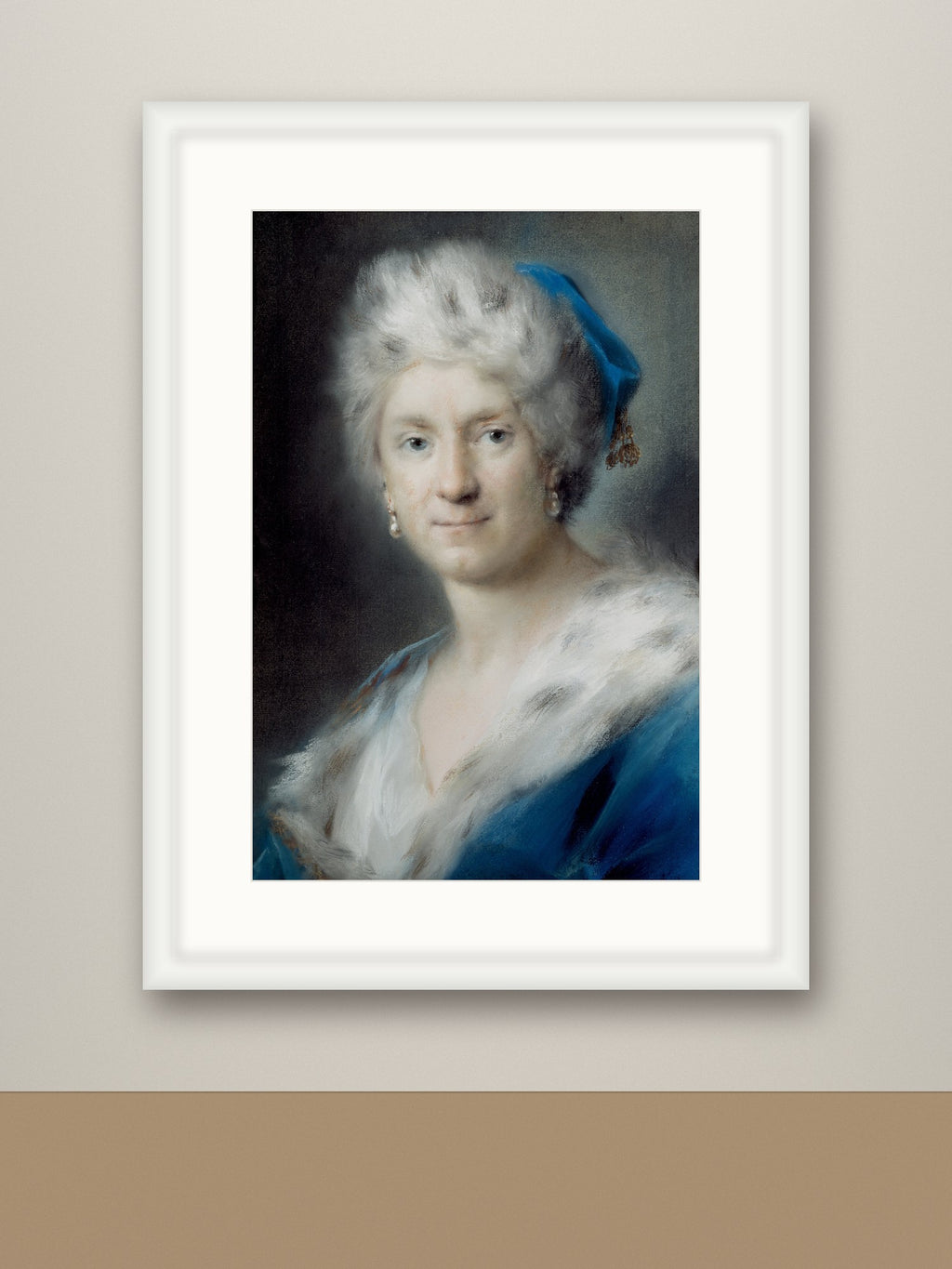 Framed print, white frame mockup