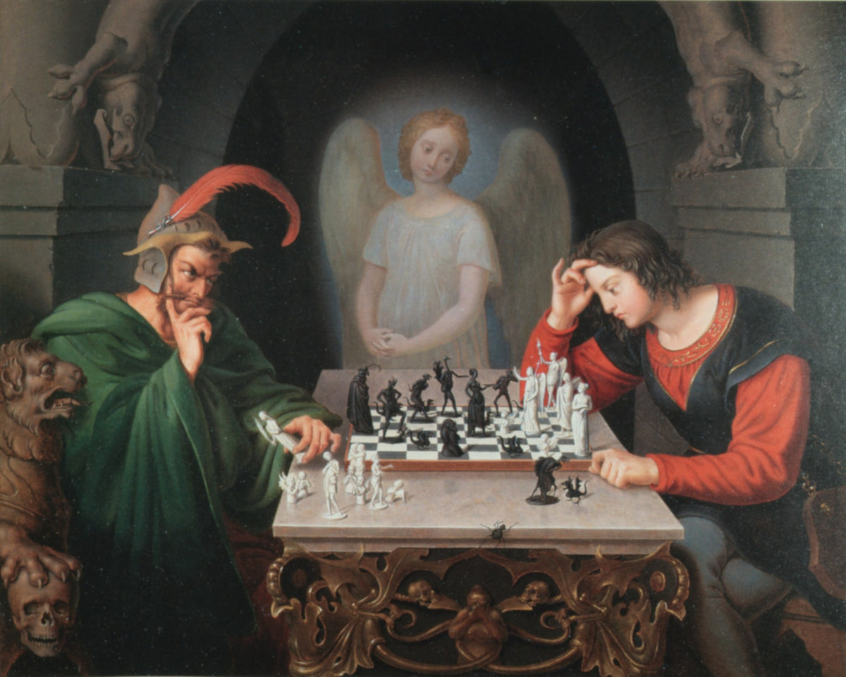 The Chess Players (The Devil's Checkmate) by Moritz Retzsch – fine art giclée print