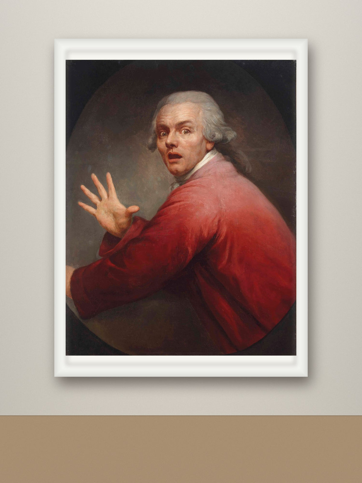 Framed print, white frame mockup