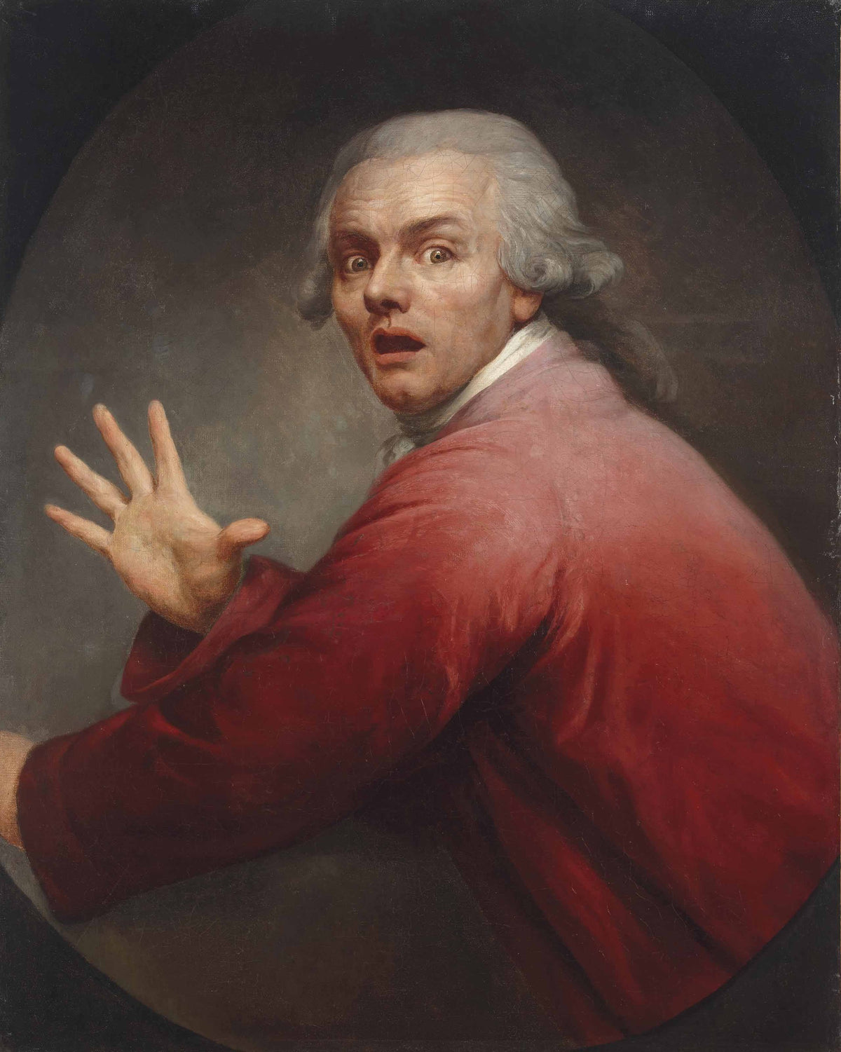 Self-Portrait as a Surprised and Terrified Man by Joseph Ducreux – fine art giclée print