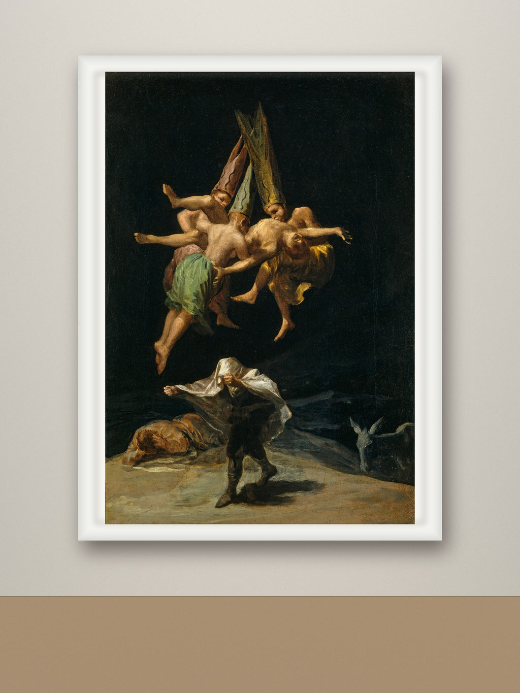Framed print, white frame mockup