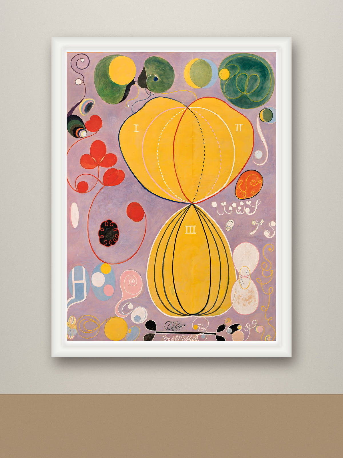 Framed print, white frame mockup