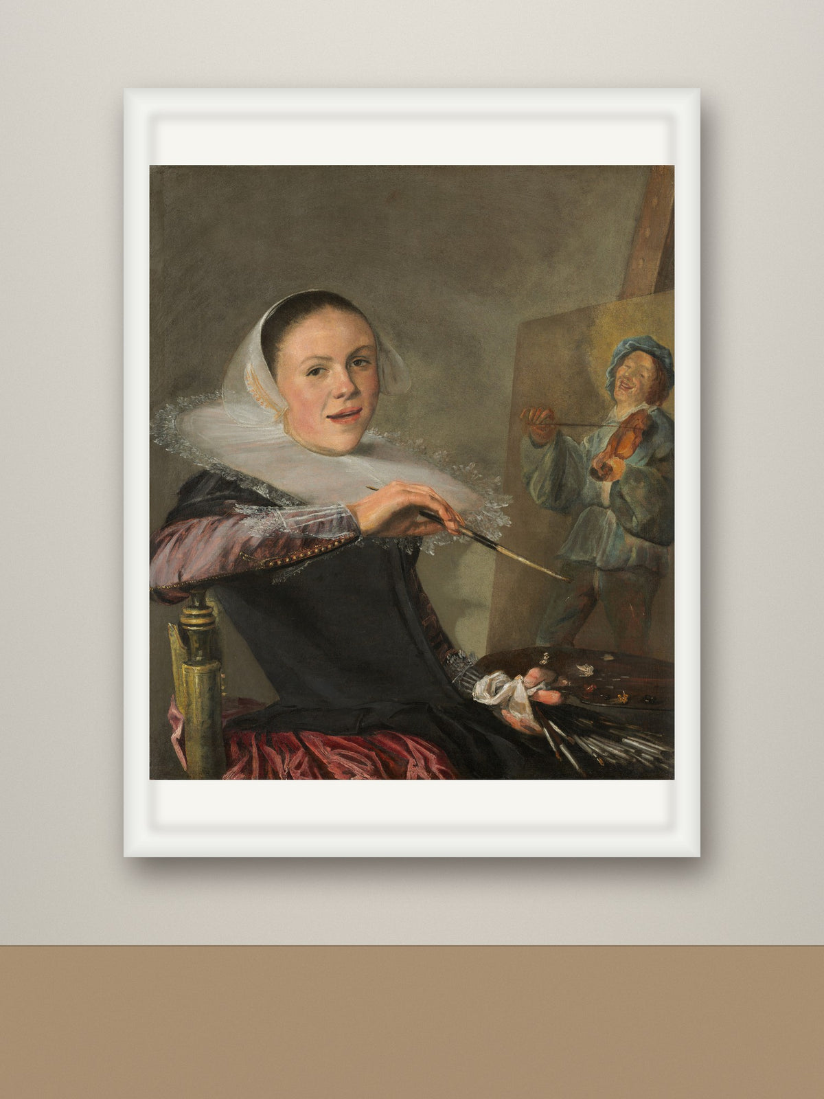 Framed print, white frame mockup