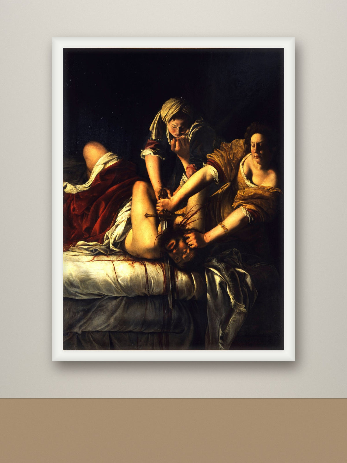 Framed print, white frame mockup