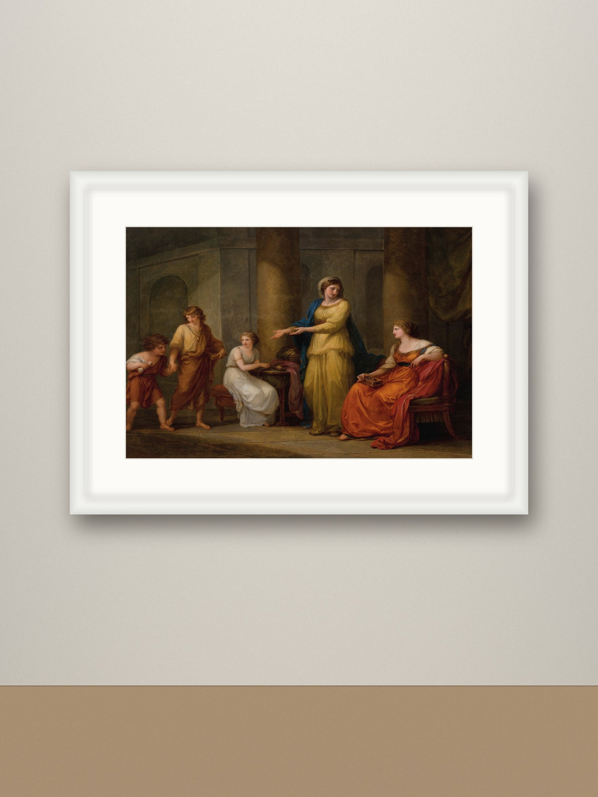Framed print, white frame mockup, landscape