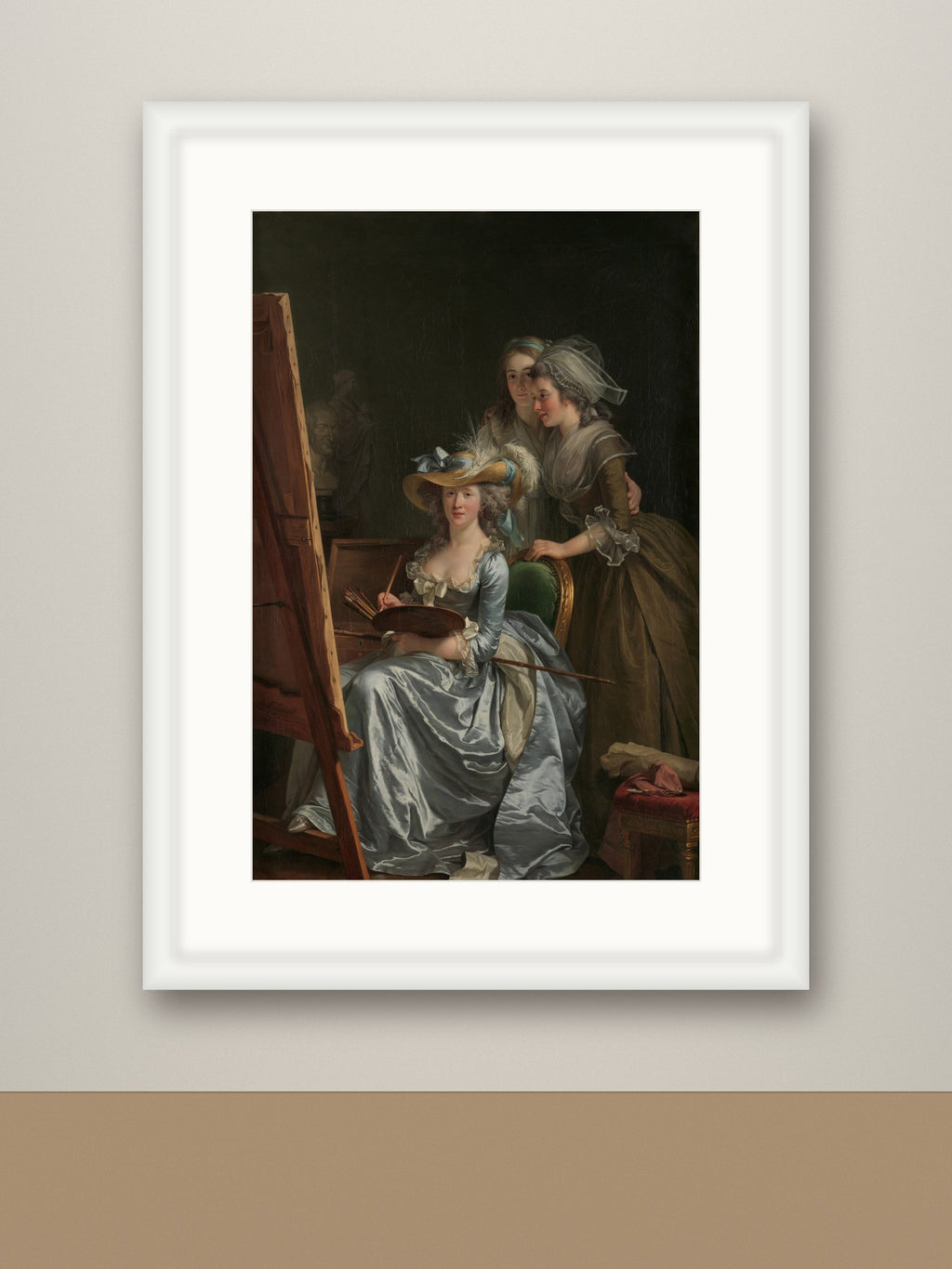 Framed print, white frame mockup
