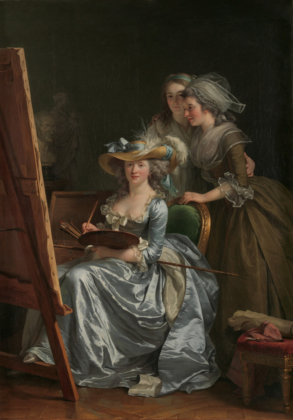 Self-Portrait with Two Pupils by Adélaïde Labille-Guiard – fine art giclée print