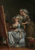 Self-Portrait with Two Pupils by Adélaïde Labille-Guiard – fine art giclée print