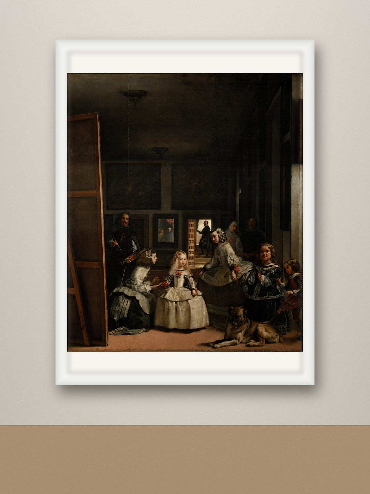 Framed print, white frame mockup