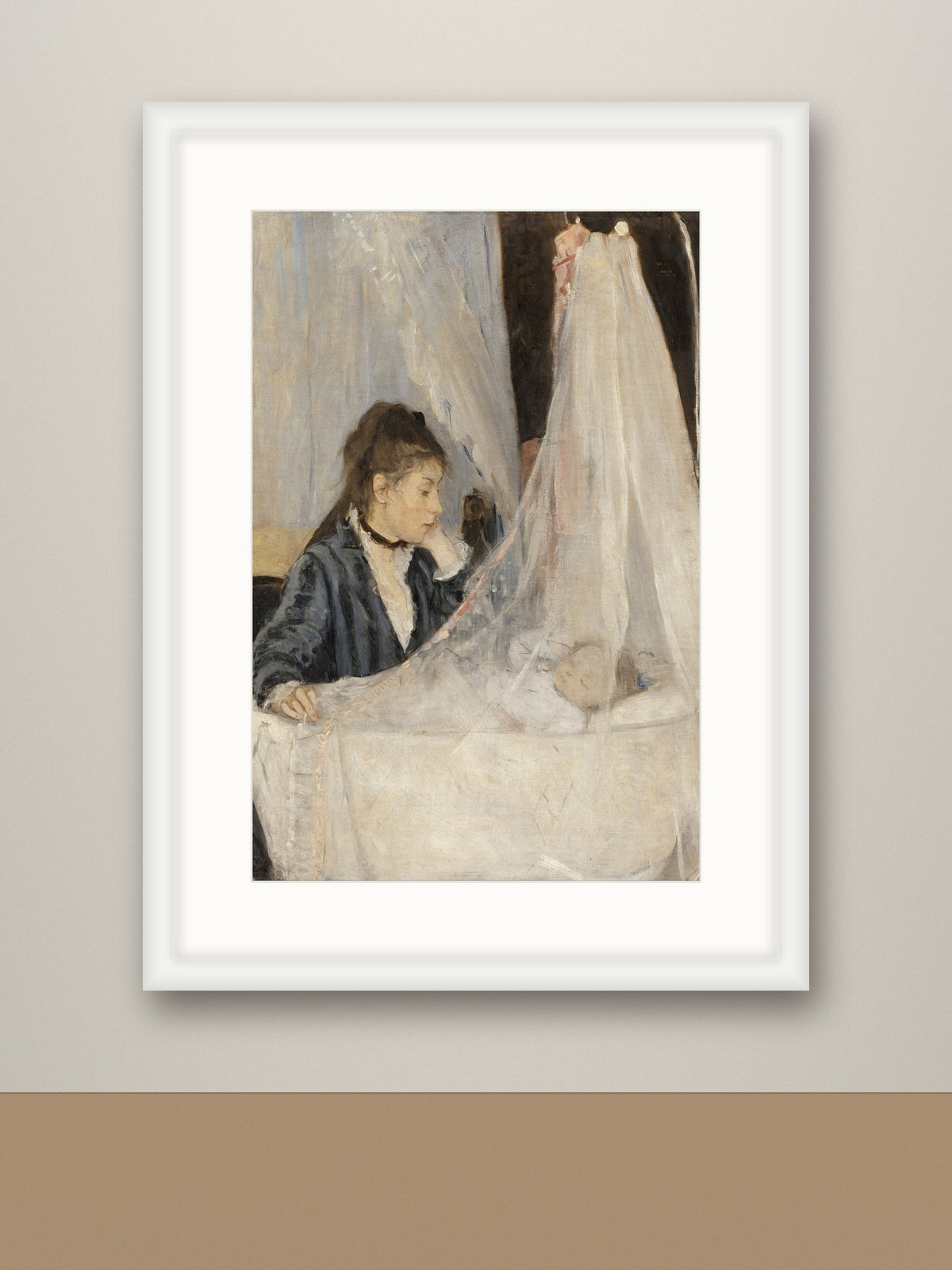 Framed print, white frame mockup