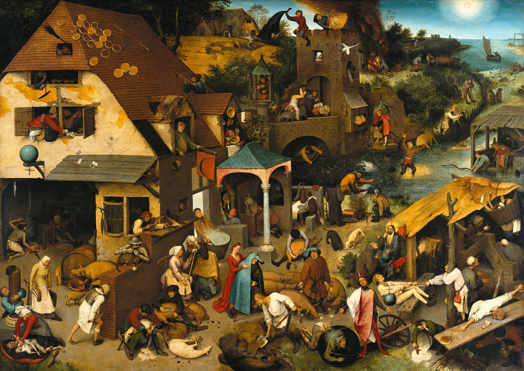 Netherlandish Proverbs by Pieter Bruegel the Elder – fine art giclée print