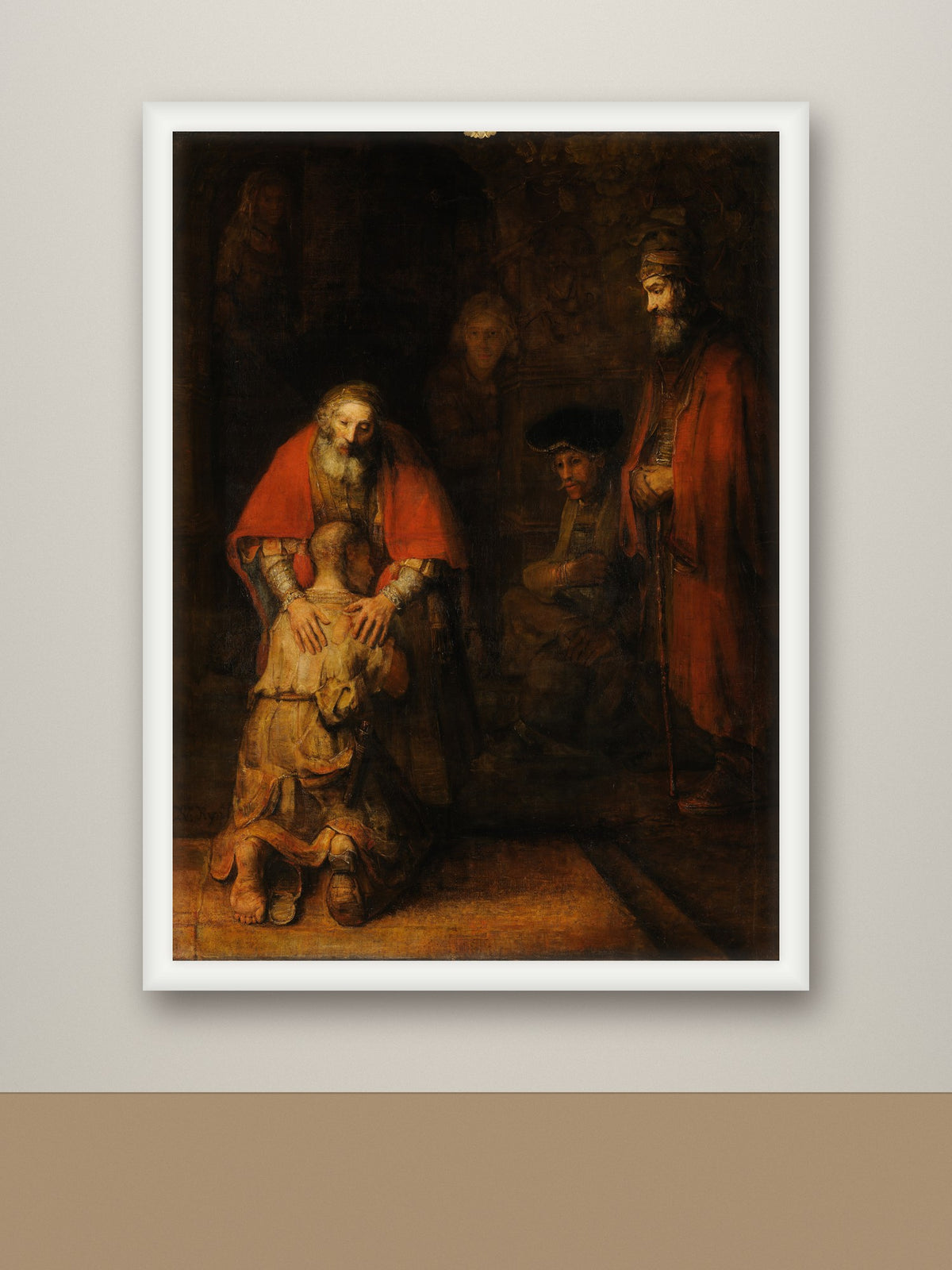 Framed print, white frame mockup