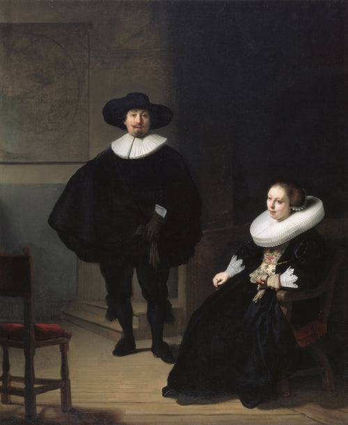 A Lady and Gentleman in Black by Rembrandt van Rijn – fine art giclée print