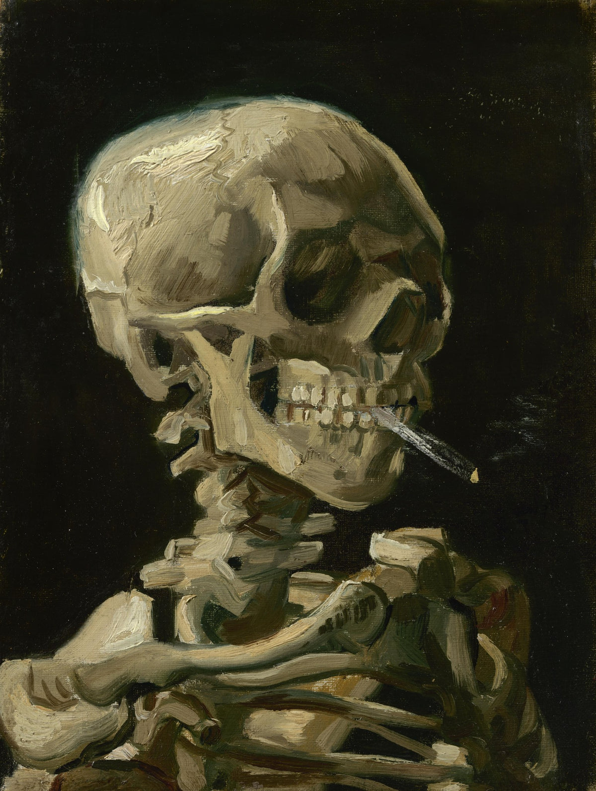 Head of a Skeleton with a Burning Cigarette by Vincent van Gogh – fine art giclée print