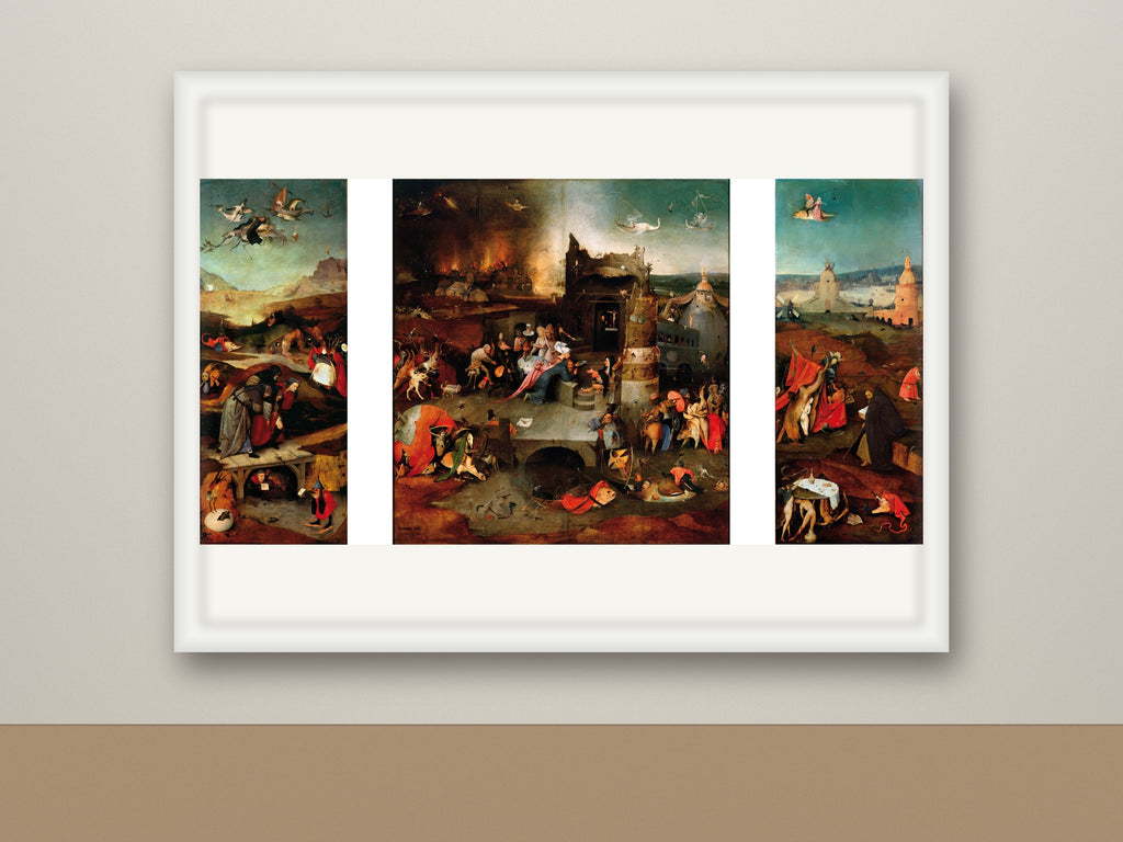 Framed print, white frame mockup, landscape