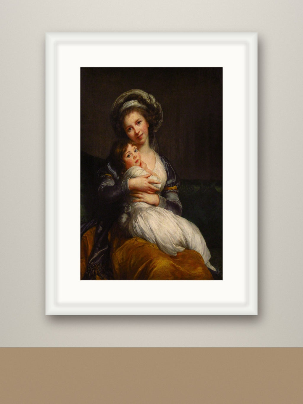 Framed print, white frame mockup