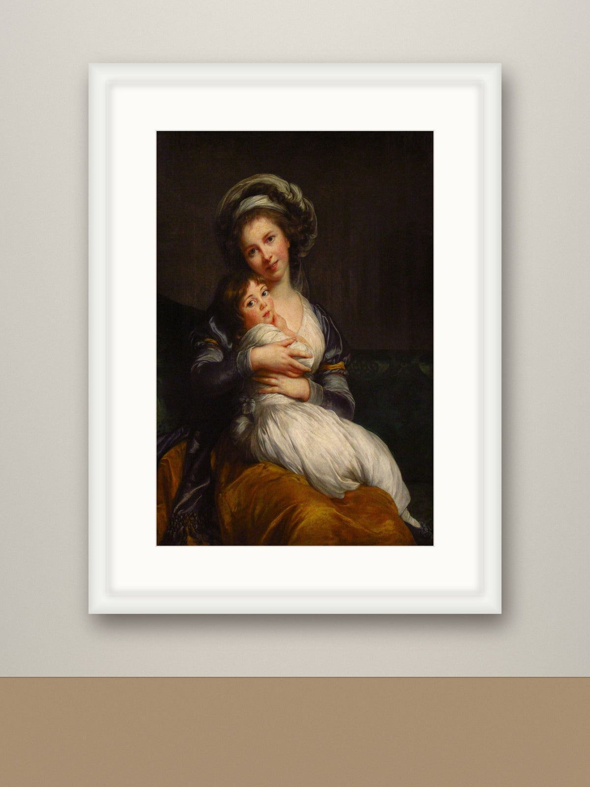 Framed print, white frame mockup