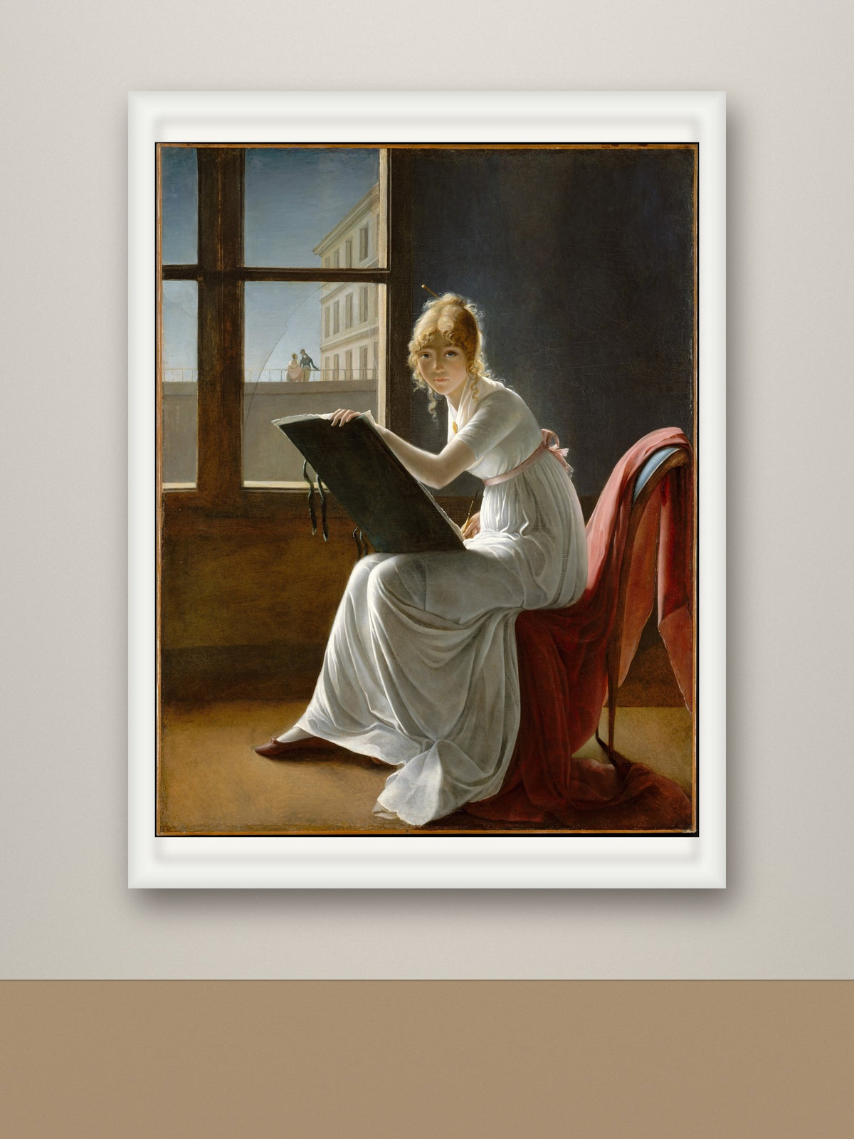 Framed print, white frame mockup