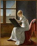 Marie Joséphine Charlotte du Val d'Ognes (Young Woman Drawing) by Marie-Denise Villers – fine art giclée print